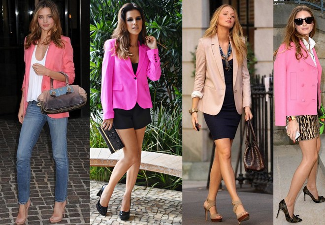 Miranda Kerr, Mariana Rios, Blake Lively e Olivia Palermo apostam no pink blazer