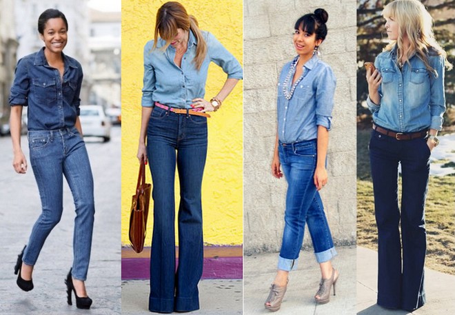 Combinações de camisa com calça jeans