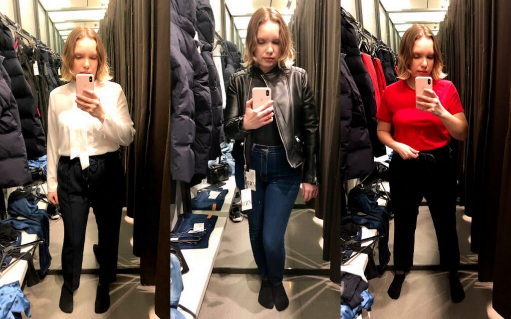 Cinco looks no provador da Zara Canadá - Cirdele Azevedo