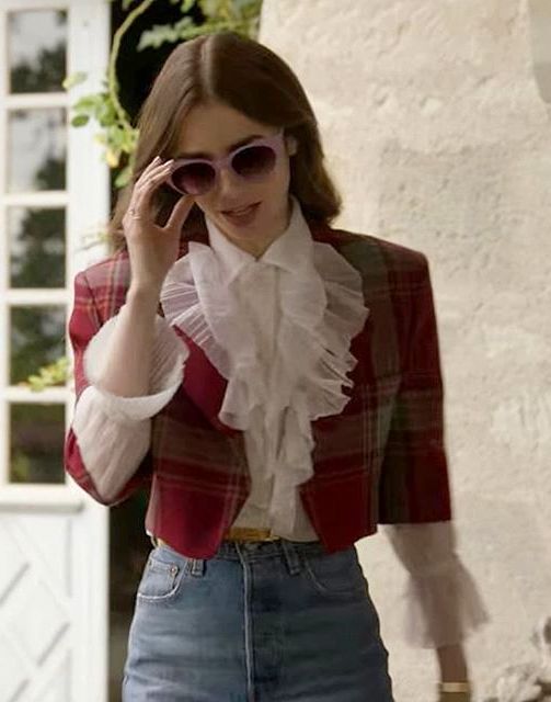 The cropped, red tartan jacket